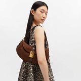 GANNI B2070052 B-Kat suede taske - Chicory coffee