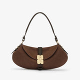 GANNI B2070052 B-Kat suede taske - Chicory coffee
