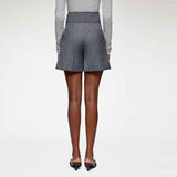 GANNI A1110071 Wool Suiting Low Waisted Bermuda shorts - phantom