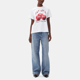GANNI T4004 Basic jersey cherry relaxed t-shirt - hvid