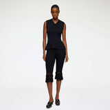 GANNI A1070251 Fine Cotton Rib Crochet Vest - sort