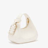 GANNI B2070102 Hobo Mini Grained taske - egret