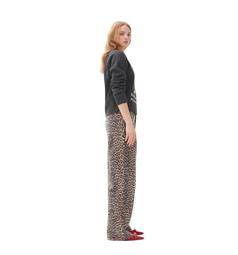 GANNI｜JEANS (Leopard Izey Jeans (J1527 943)) Leopard Leopard Izey Jeans | GANNI US