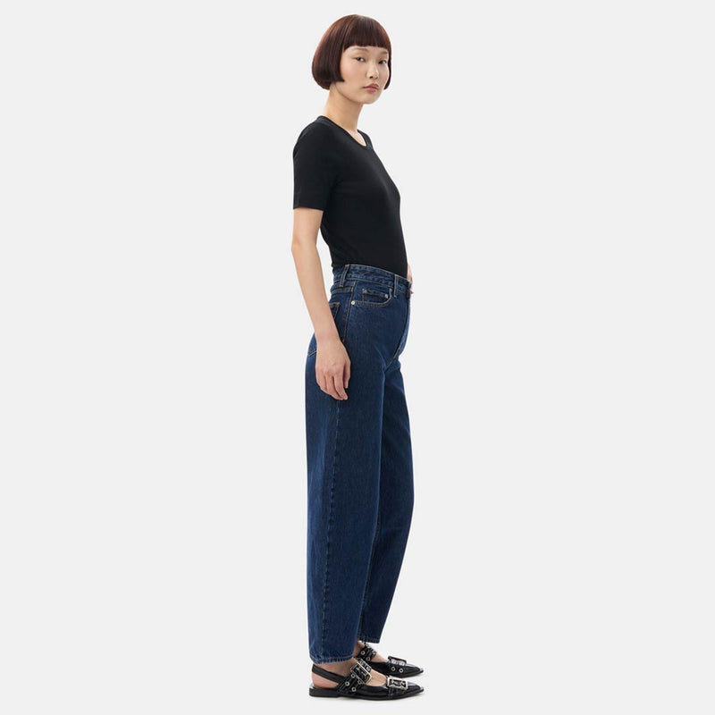 GANNI J1640 Rigid Denim Stary jeans - Dark Blue Stone
