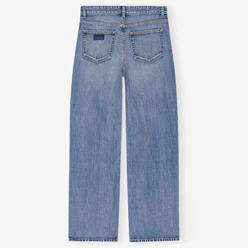 GANNI J1639 Rigid Denim Izey jeans - mid blue vintage