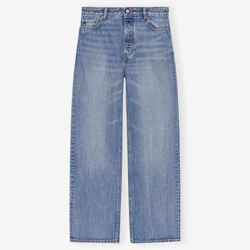 GANNI J1639 Rigid Denim Izey jeans - mid blue vintage