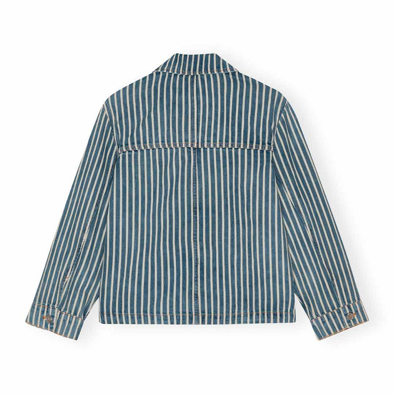 Stribede denim jakke fra Ganni