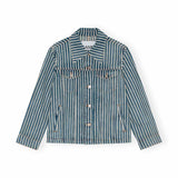 Stribede denim jakke fra Ganni