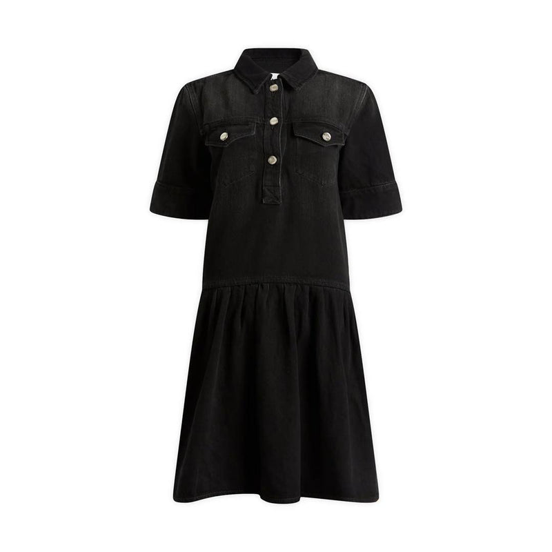 ganni black denim dress Ganni Dress Woman color Black