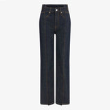 GANNI A1190029 Slub Denim Fold Jeans - Rinse