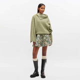 GANNI K2556 Melange Brushed Mohair Oversized Sweater - Nile