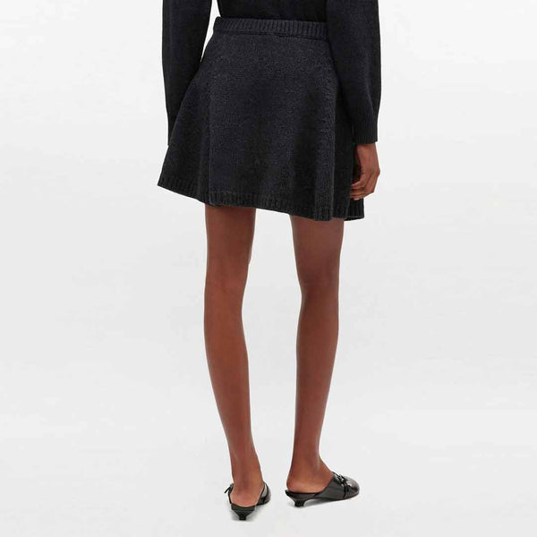 GANNI K2582 Chunky Wool Mix Mini nederdel - Phantom