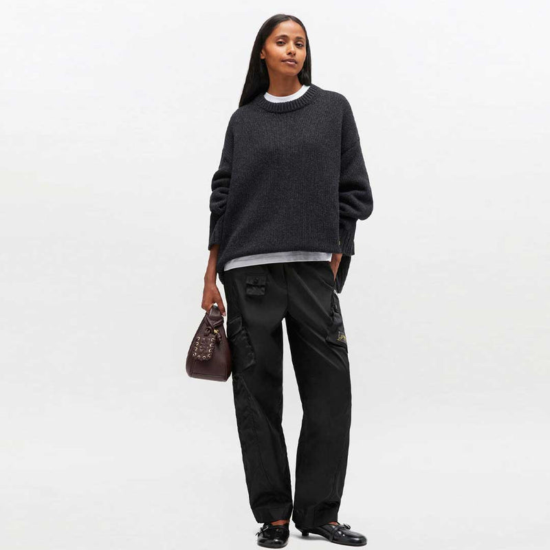 GANNI K2610 Chunky Wool Mix Sweater - Phantom