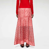 GANNI A1090189 Shibori Organza Fluid nederdel - lanterna