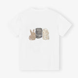 GANNI T4376 Basic cotton relaxed Animals t-shirt  - hvid