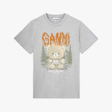GANNI A1050313 Basic Cotton Relaxed T-shirt Teddy Forest - Paloma