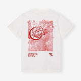 GANNI T4063 Celestial Poster Relaxed T-shirt - egret