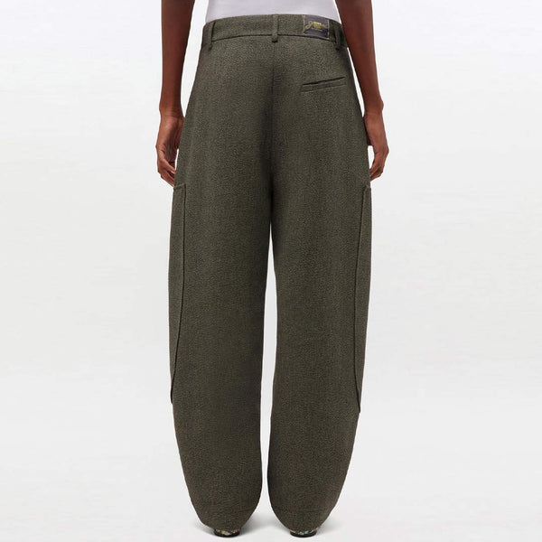 GANNI W0758 Mouline Suiting Curved bukser - Forest Night