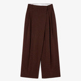 GANNI A1080035 Flock Check Suiting bukser - Chicory Coffee