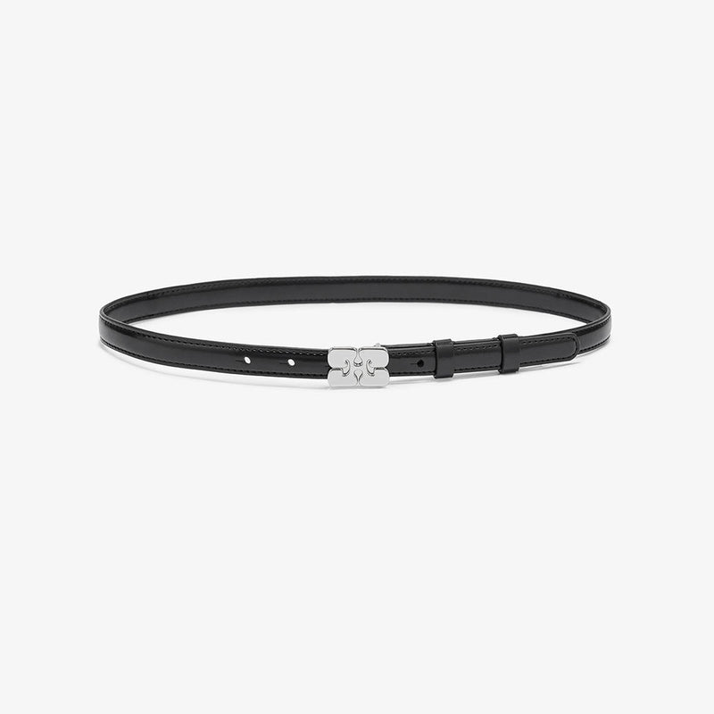 GANNI A7112 Kat patent bælte - sort
