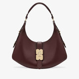 GANNI A7302 Kat Small Gold taske - chicory coffee