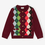 GANNI K2532 Cashmere wool mix cardigan - tawny port