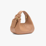 GANNI C1040004 Hobo Mini Grained taske - Tawny Birch