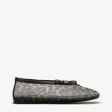 GANNI D1020011 Jenny Ballerina Printed Mesh Bow - Almond Milk