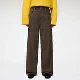 GANNI A1100190 Neppy Denim Lari Jeans - Chicory Coffee