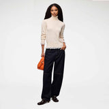 GANNI A1150062 Merino Turtleneck with lace details - Egret