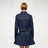 GANNI A1010089 Rinse Denim Cropped Jacket - rinse