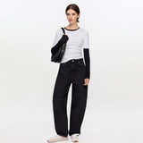 GANNI A1100083 Rigid denim Stary jeans - Black Washed