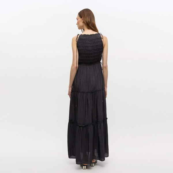 GANNI W0571 Viscose habotai maxi smock slip kjole - phantom