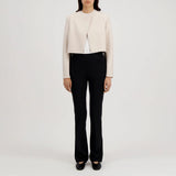 HARRIS WHARF LONDON Light pressed wool Bolero jakke - cream