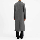 HARRIS WHARF LONDON Long Topcoat Pressed Wool frakke - Middle Grey