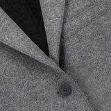 HARRIS WHARF LONDON Long Topcoat Pressed Wool frakke - Middle Grey