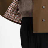 HARRIS WHARF LONDON Oversized short trench Wool jakke - Teddy Brown
