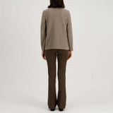 HARRIS WHARF LONDON Stand up collar blazer - taupe
