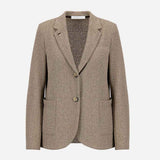 HARRIS WHARF LONDON Stand up collar blazer - taupe