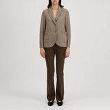 HARRIS WHARF LONDON Stand up collar blazer - taupe