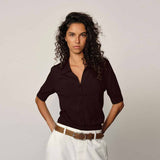 HERSKIND Kaspar Knit Cardigan - Mahogany