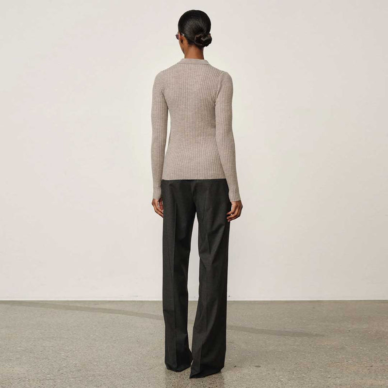 HERSKIND Cadee Knit bluse - light taupe