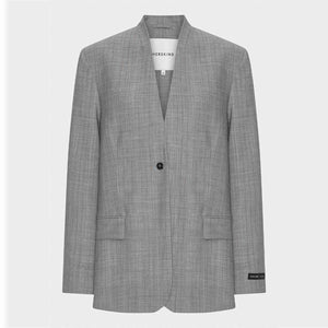 HERSKIND Clarissa Regular Blazer - Light Grey Pinstripe