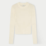 HERSKIND Daniella strikbluse - off white