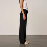 HERSKIND Ivano Midt Waist pants - sort