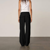 HERSKIND Ivano Midt Waist pants - sort