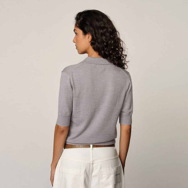 HERSKIND Kaspar Knit Cardigan - Light Grey