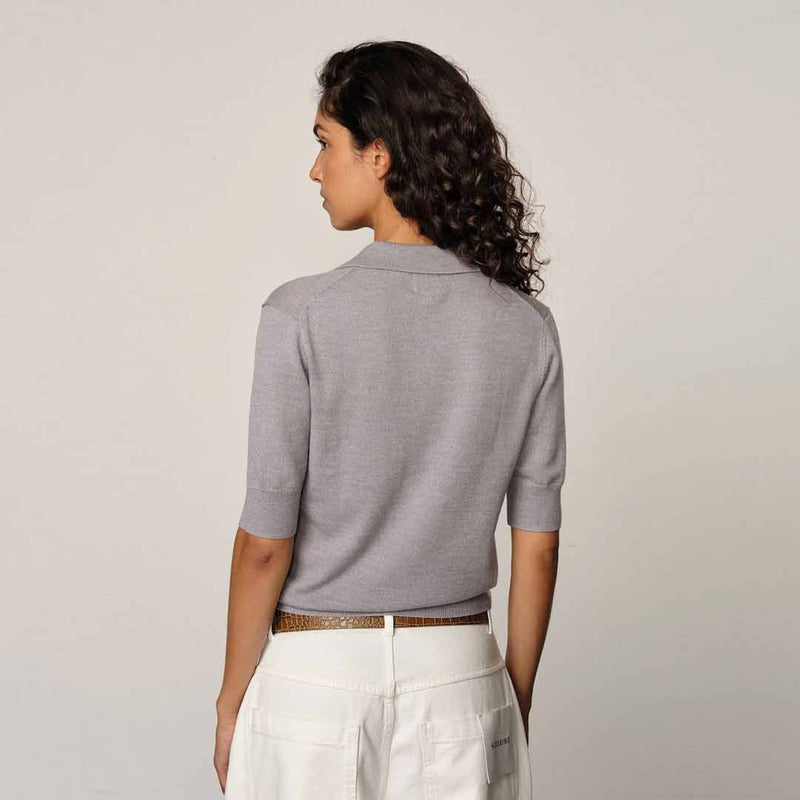 HERSKIND Kaspar Knit Cardigan - Light Grey