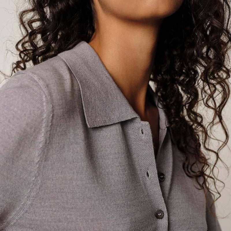 HERSKIND Kaspar Knit Cardigan - Light Grey