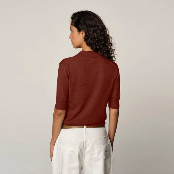 HERSKIND Kaspar Knit Cardigan - Marron